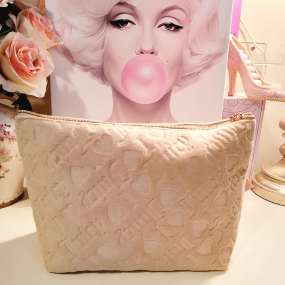 🌺Juicy Couture Logo Cosmetic Bag Cosmetic Case Travel Bag